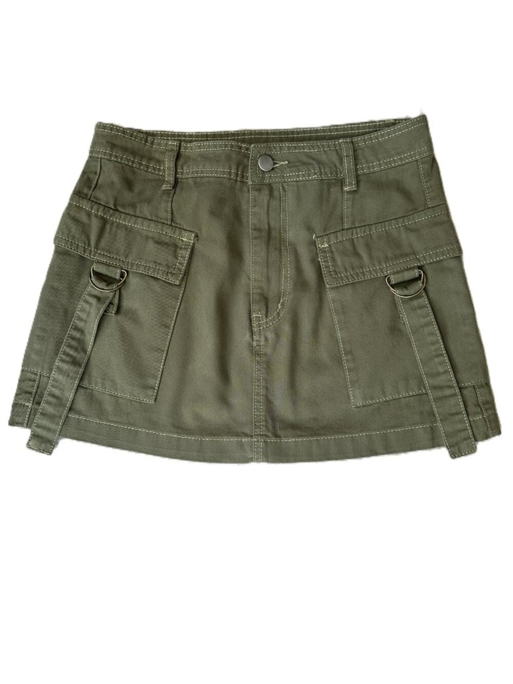 Cider Cargo Mini Skirt Olive Green Size Small Utility, Streetwear, Y2K